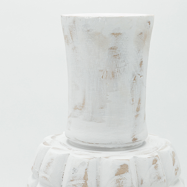ΒΑΖΟ ΞΥΛΙΝΟ ΛΕΥΚΟ-ΚΑΦΕ 22x41cm