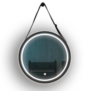 Καθρεπτης στρογγυλος touch led με μαυρο στηριγμα led 20w 1680lm 3cct (3500-4000-6500k) φ600mm λευκος Arte Illumina miro