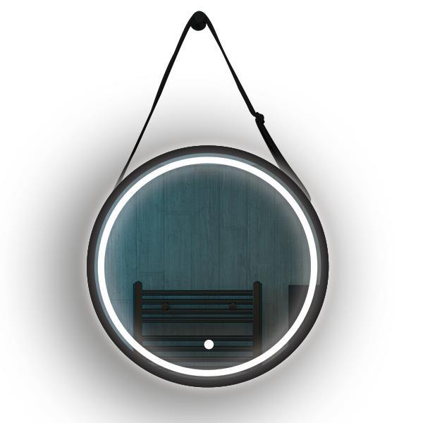 Καθρεπτης στρογγυλος touch led με μαυρο στηριγμα led 20w 1680lm 3cct (3500-4000-6500k) φ600mm μαυρος Arte Illumina miro