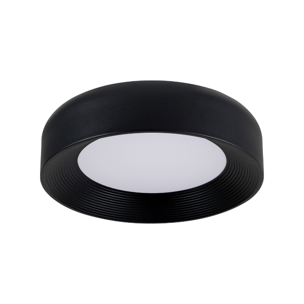 Πλαφονιερα μεταλλο-ακρυλικο led 30w 2262lm 3000k φ400x100mm μαυρο Arte Illumina upon