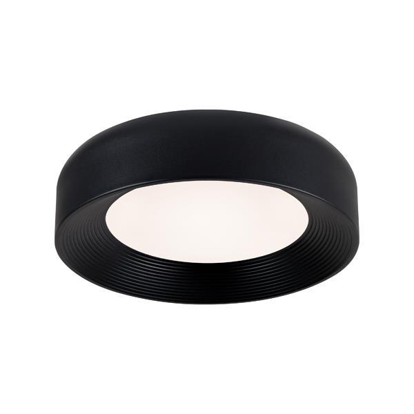 Πλαφονιερα μεταλλο-ακρυλικο led 30w 2262lm 3000k φ400x100mm μαυρο Arte Illumina upon