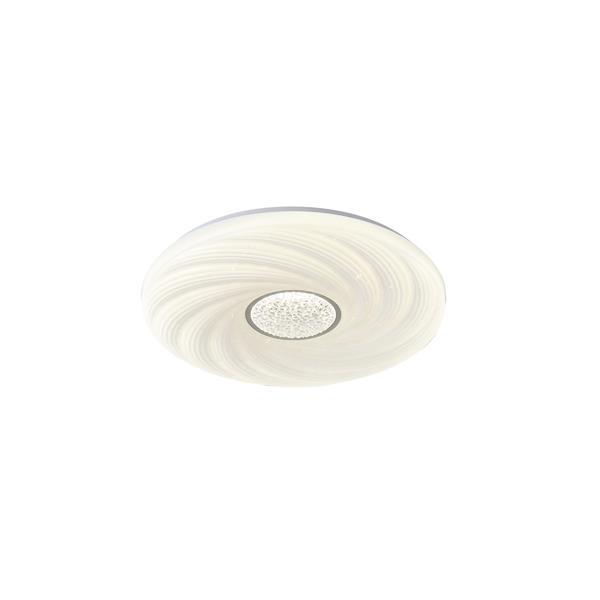 Πλαφονιερα μεταλλο-πλαστικο led 60w 5580lm 3cct(3000-4000-6500k) φ480x75mm λευκο Arte Illumina triano