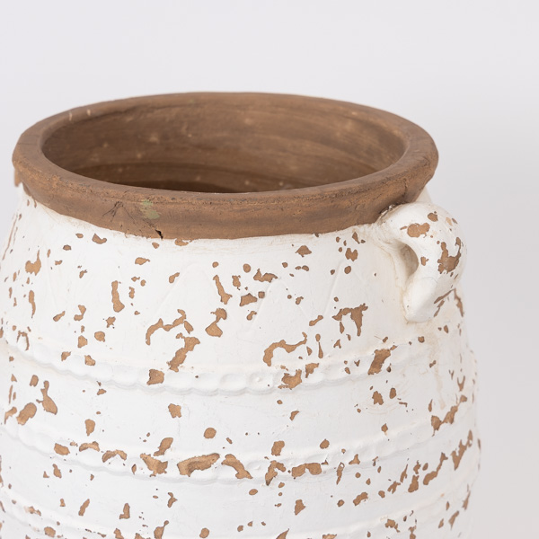 ΠΥΘΑΡΙ ΚΕΡΑΜΙΚΟ ΛΕΥΚΟ-ΚΑΦΕ 33.5x31.5x49cm