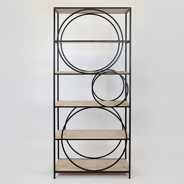 ΡΑΦΙΕΡΑ ΜΕΤΑΛΛΙΚΗ ΜΑΥΡΗ 80x33x180cm