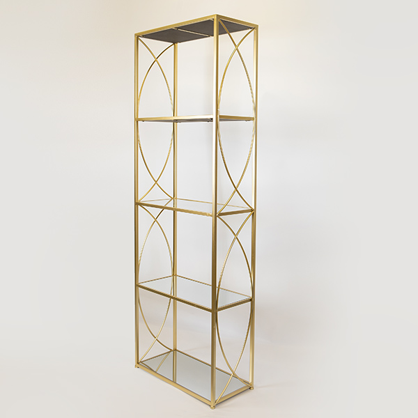 ΡΑΦΙΕΡΑ ΜΕΤΑΛΛΙΚΗ ΧΡΥΣΗ 61x28x177cm