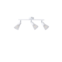 Σποτ με διχτυ μεταλλο 3φωτο 3xe14 max 8w 390x80x145mm λευκο Arte Illumina meshy