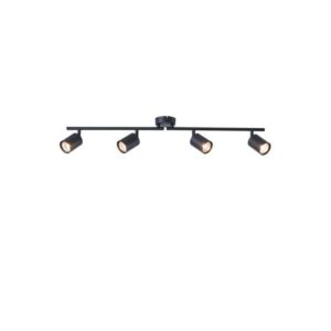Σποτ μεταλλο 4φωτο 4xgu10 max 7w 790x165mm μαυρο Arte Illumina olymp