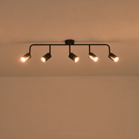 Σποτ μεταλλο 5φωτο 5xgu10 max 7w 800x230mm μαυρο Arte Illumina olymp