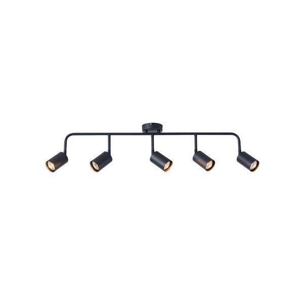 Σποτ μεταλλο 5φωτο 5xgu10 max 7w 800x230mm μαυρο Arte Illumina olymp