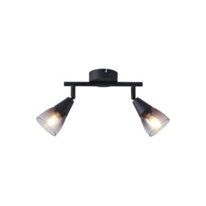 Σποτ μεταλλο γυαλι 2φωτο 2xe14 max 8w 220x80x165mm φιμε Arte Illumina classy