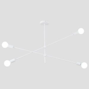 Φωτιστικο κρεμαστο 4φωτο 4xε27 max 40w  1000x550mm λευκο Arte Illumina skyline