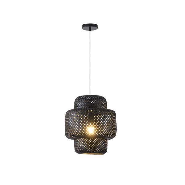 Φωτιστικο κρεμαστο bamboo 1xe27 max15w 310x310x1480mm μαυρο Arte Illumina avra