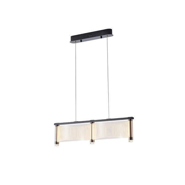 Φωτιστικο κρεμαστο ακρυλικο led 24w 3024lm 3000k 600x270x175mm γαλλικό χρυσό Arte Illumina ravena