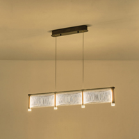 Φωτιστικο κρεμαστο ακρυλικο led 40w 4320lm 3000k 900x270x175mm γαλλικό χρυσό Arte Illumina ravena