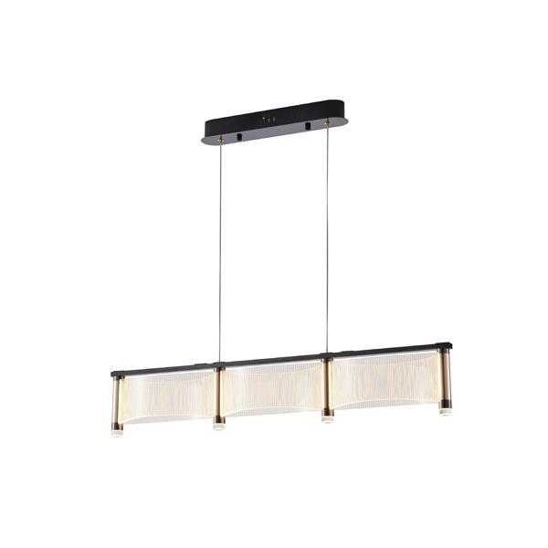 Φωτιστικο κρεμαστο ακρυλικο led 40w 4320lm 3000k 900x270x175mm γαλλικό χρυσό Arte Illumina ravena