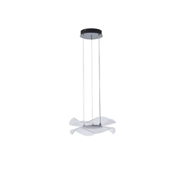 Φωτιστικο κρεμαστο ακρυλικο στρογγυλο led 24w 2160lm 3000k φ340x1250mm μαυρο Arte Illumina firenze