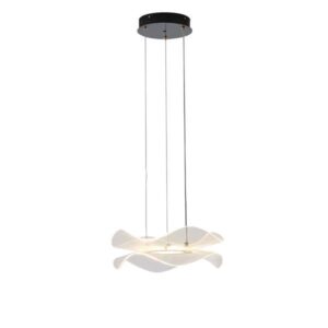Φωτιστικο κρεμαστο ακρυλικο στρογγυλο led 24w 2160lm 3000k φ340x1250mm μαυρο Arte Illumina firenze