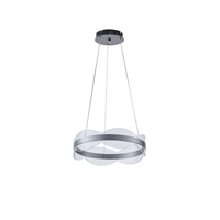 Φωτιστικο κρεμαστο ακρυλικο στρογγυλο led 48w 4320lm 3000k φ400x1200mm ασημι Arte Illumina torino