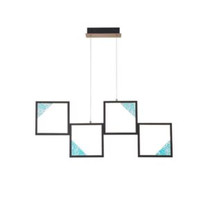 Φωτιστικο κρεμαστο αλουμινιο led 36w 1400lm 3000k 820x340mm μαυρο Arte Illumina square