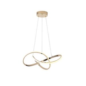Φωτιστικο κρεμαστο αλουμινιο στρογγυλο led 30w 2000lm 3000k φ600x1200mm χρυσο Arte Illumina venus