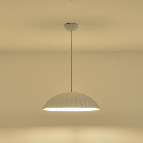 Φωτιστικο κρεμαστο γυψινο μονοφωτο 1xe27 max 15w φ500x1830mm λευκο Arte Illumina calco