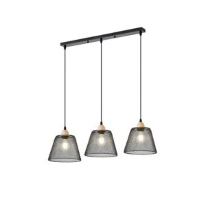 Φωτιστικο κρεμαστο μεταλλο 3φωτο 3xe27 max15w 760x200x1260mm μαυρο Arte Illumina net