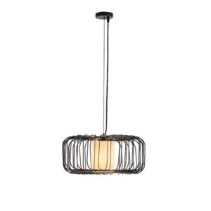Φωτιστικο κρεμαστο μεταλλο μονοφωτο 1xe27 max 15w φ450x1520mm μαυρο Arte Illumina airy