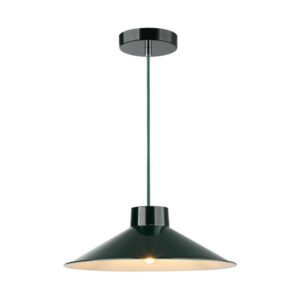 Φωτιστικο κρεμαστο μεταλλο μονοφωτο 1xε27 max 15w φ360x1150mm γυαλιστερο σκουρο πρασινο Arte Illumina neli