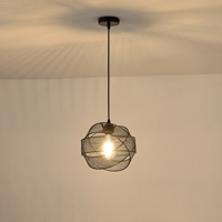 Φωτιστικο κρεμαστο μεταλλο μονοφωτο 1xε27 max 15w φ450x1340mm μαυρο Arte Illumina oggi