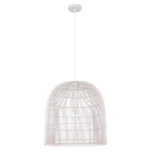 Φωτιστικο κρεμαστο μονοφωτο  ε27 max 60w 500x500mm rattan λευκο Arte Illumina kai