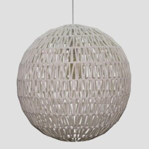 Φωτιστικο κρεμαστο μονοφωτο ε27 max40w φ50x50cm σχοινι λευκο Arte Illumina vento