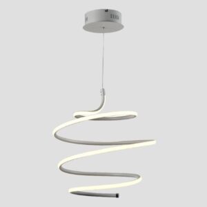 Φωτιστικο κρεμαστο στρογγυλο led 60w 2000lm 3000k φ430x1200 λευκο Arte Illumina saturn