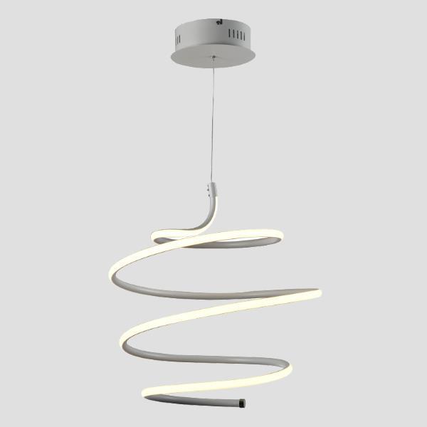Φωτιστικο κρεμαστο στρογγυλο led 60w 2000lm 3000k φ430x1200 λευκο Arte Illumina saturn