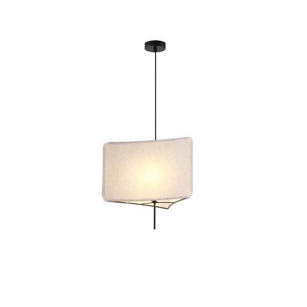 Φωτιστικο κρεμαστο υφασμα μονοφωτο 1xε27 max 15w φ480x900mm μπεζ Arte Illumina toscany