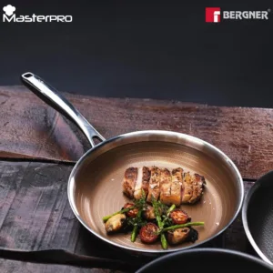BERGNER MASTERPRO GIRO GOLD ΤΗΓΑΝΙ Ø24X4.5CM S/S INDUCTION-Box in Thessaloniki