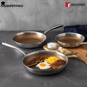 BERGNER MASTERPRO GIRO GOLD ΤΗΓΑΝΙ Ø28X5CM S/S INDUCTION-Box in Thessaloniki