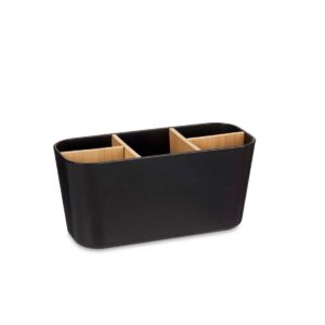 Θήκη οργάνωσης μαύρη/bamboo χωρίσματα 9 x 21 x 10 cm. 029.89422