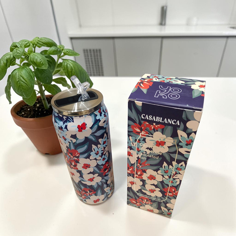 Ισοθερμικό Παγούρι Θερμός με Καλαμάκι Yoko Design Can Casablanca 500ml - Ανοξείδωτο & BPA Free | 2494 - Box In Θεσσαλονίκη - 25ης Μαρτίου 111
