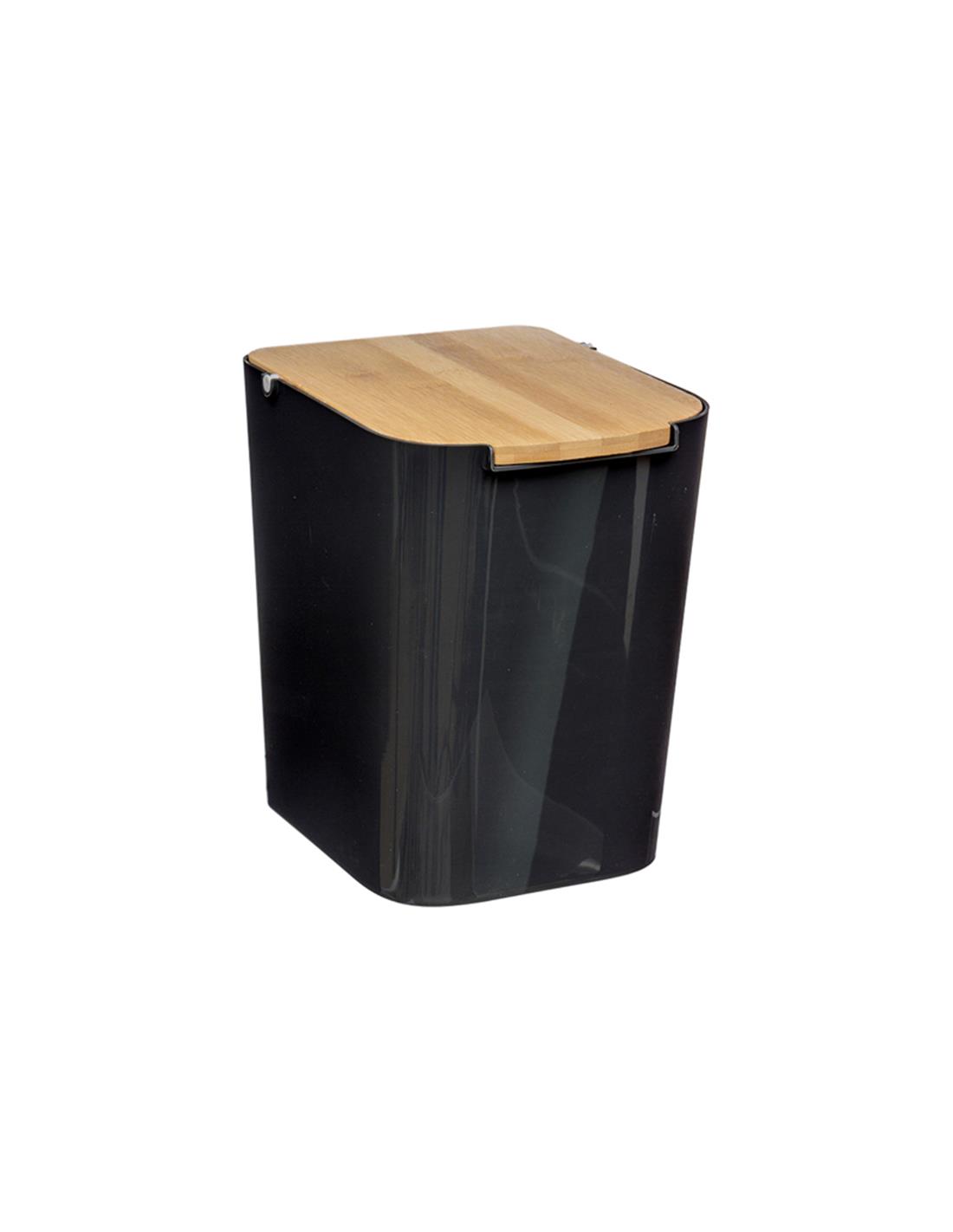 Κάδος αποριμ/των 5lt μαύρο με bamboo καπάκι - Box In Θεσσαλονίκη - 25ης Μαρτίου 111