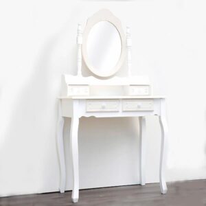 ΜΠΟΥΝΤΟΥΑΡ ΜΕ ΚΑΘΡΕΦΤΗ ΞΥΛΙΝΟ ΛΕΥΚΟ 75x40x140.5cm