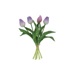 Μπουκέτο με 5 Τουλίπες Σιλικόνης Real Touch Λιλά 28cm 013.822493 - Box In Θεσσαλονίκη - 25ης Μαρτίου 111