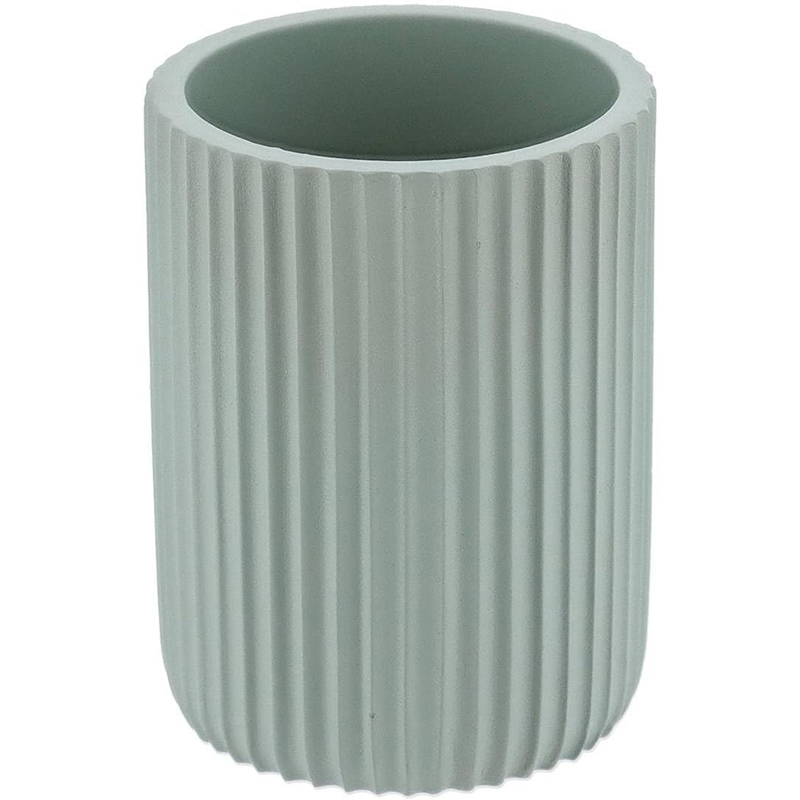 Ποτηροθήκη Μπάνιου Stripes Verde Eucalyptus Φ7x9.5cm | Κομψό Αξεσουάρ Μπάνιου | 06.61103146 - Box In Θεσσαλονίκη - 25ης Μαρτίου 111