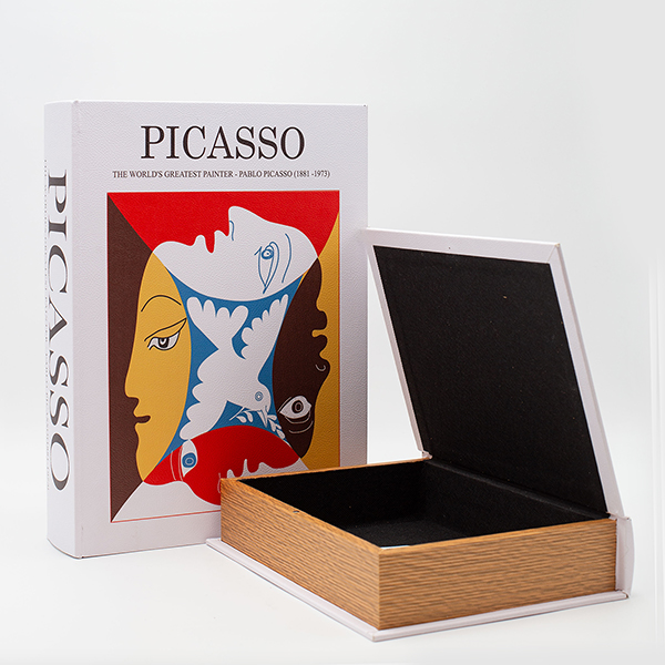 S/2 ΚΟΥΤΙΑ ΒΙΒΛΙΑ PICASSO ΞΥΛΙΝΑ ΛΕΥΚΟ - ΚΟΚΚΙΝΟ - ΜΑΥΡΟ 34x25x7cm / 27x20x5.5cm