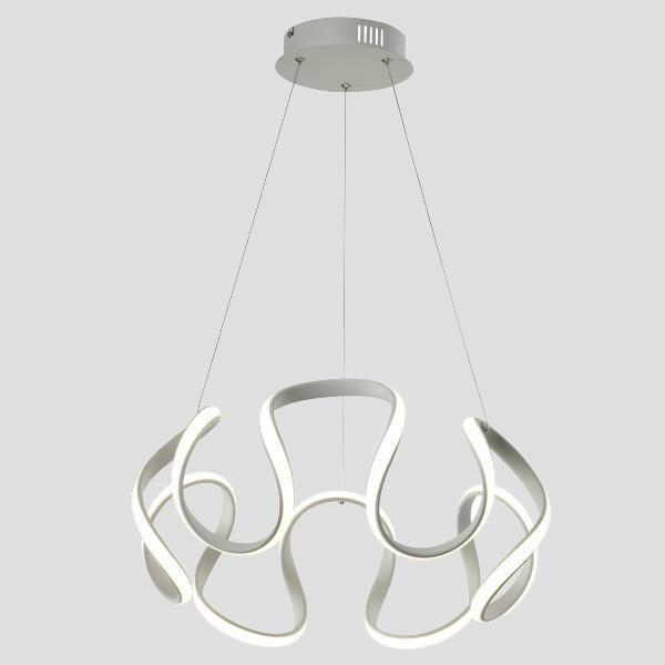 Φωτιστικο κρεμαστο αλουμινιο στρογγυλο led 60w 3200lm 3cct(3000-4000-6000k) φ520x1200mm 100-277v λευκο Arte Illumina loop