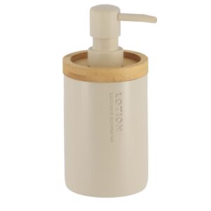 Dispenser polyresin μπεζ με bamboo | 06.62101161 - Box In Θεσσαλονίκη - 25ης Μαρτίου 111