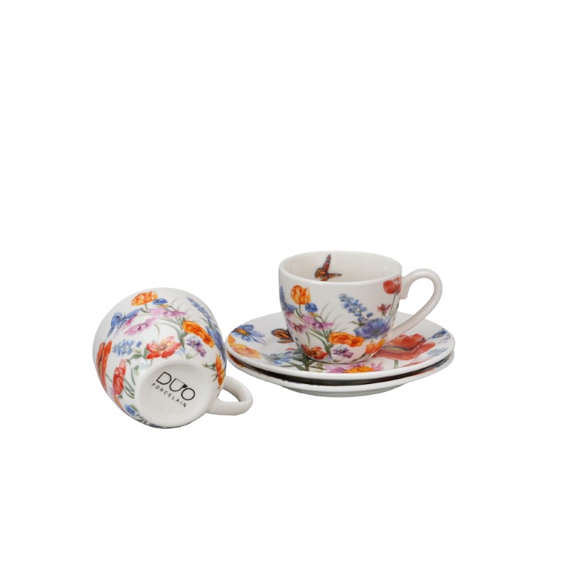 Duo Σετ 2 Φλιτζάνια Espresso 110ml "Spring" με Πιατάκια | 070.965374 – Floral Espresso Set - Box In Θεσσαλονίκη - 25ης Μαρτίου 111