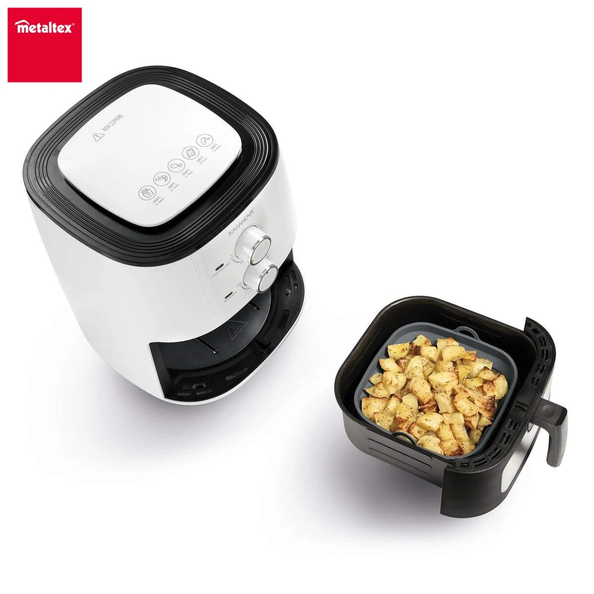 Metaltex Καλάθι Σιλικόνης Air Fryer Πτυσσόμενο Τετράγωνο 21.5x21.5cm | 034.222193 - Box In Θεσσαλονίκη - 25ης Μαρτίου 111