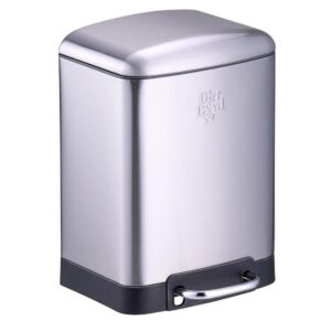 Κάδος απορριμάτων ασημί soft close 6L/22