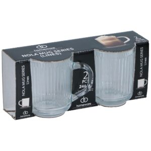 Κούπα γυάλινη διάφανη set 2pcs/246ml/22 x 14 x 9