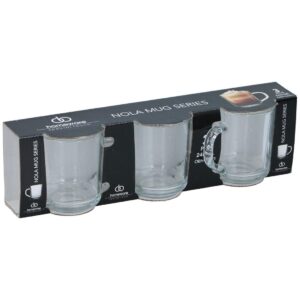 Κούπα γυάλινη διάφανη set 3pcs/246ml/22 x 14 x 9